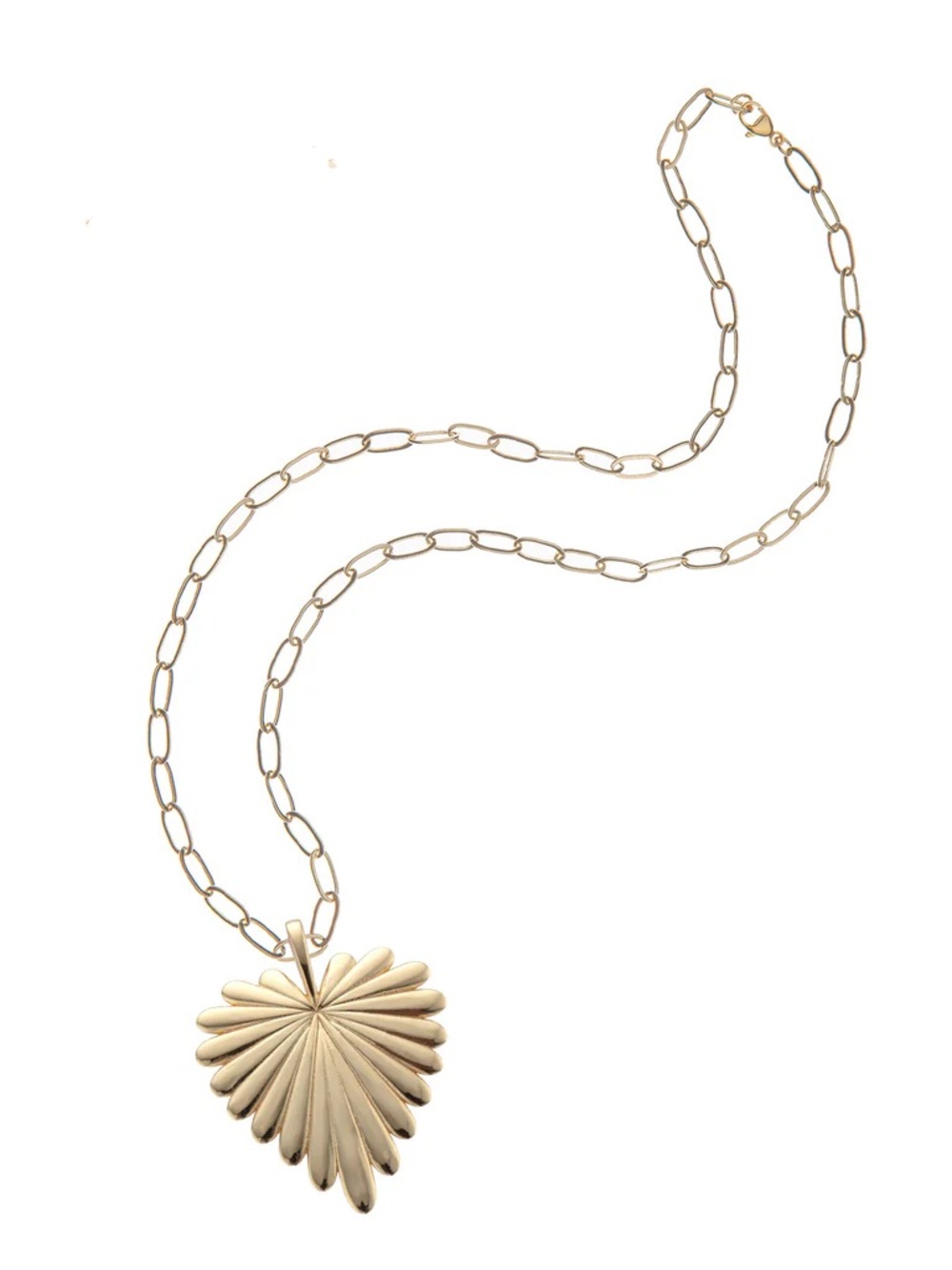 Jane win heart palm pendant and chain - Picture 4 of 4
